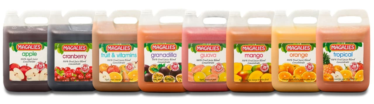 Breakfast buffet with juice dispensers